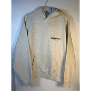 Fear of God ESSENTIALS Pullover Hoodie Light Oatmeal Men's Large Logo Sweatshirt