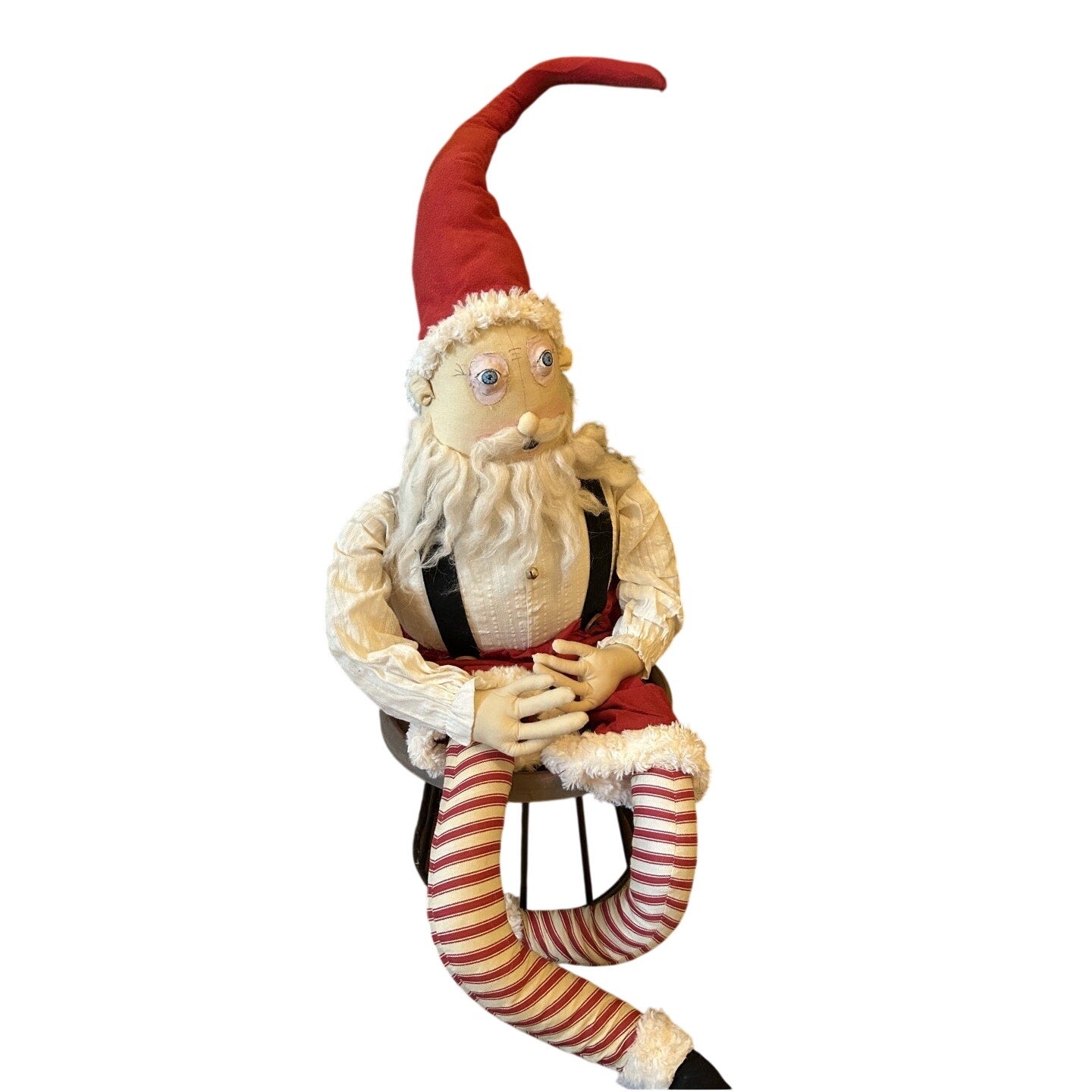 Joe Spencer Gathered Traditions Meriweather Santa Lg. 49" weighted shelf sitter