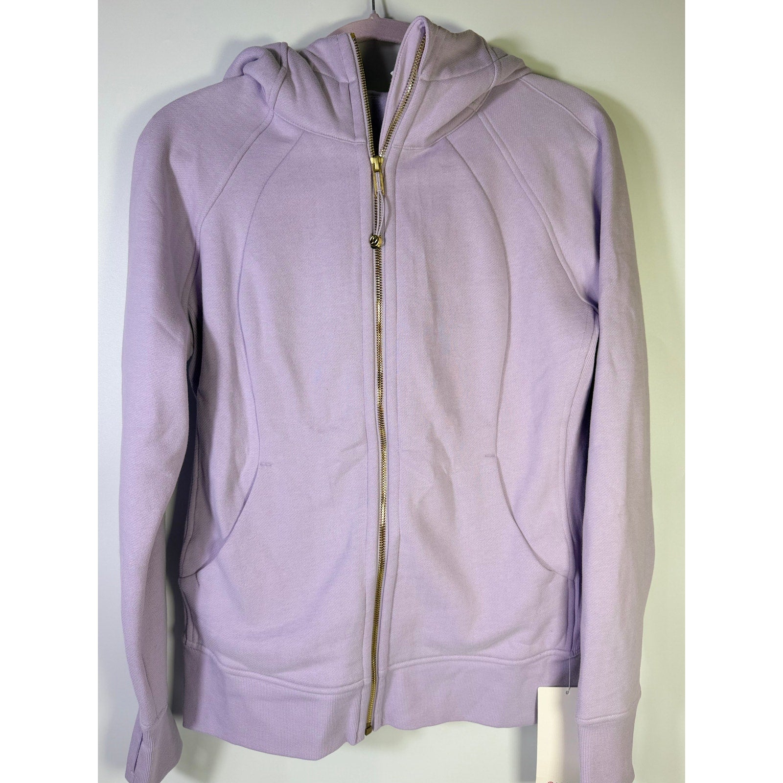 Lululemon Scuba Full Zip Hoodie Women's Size 10 Lilac Gold NWT