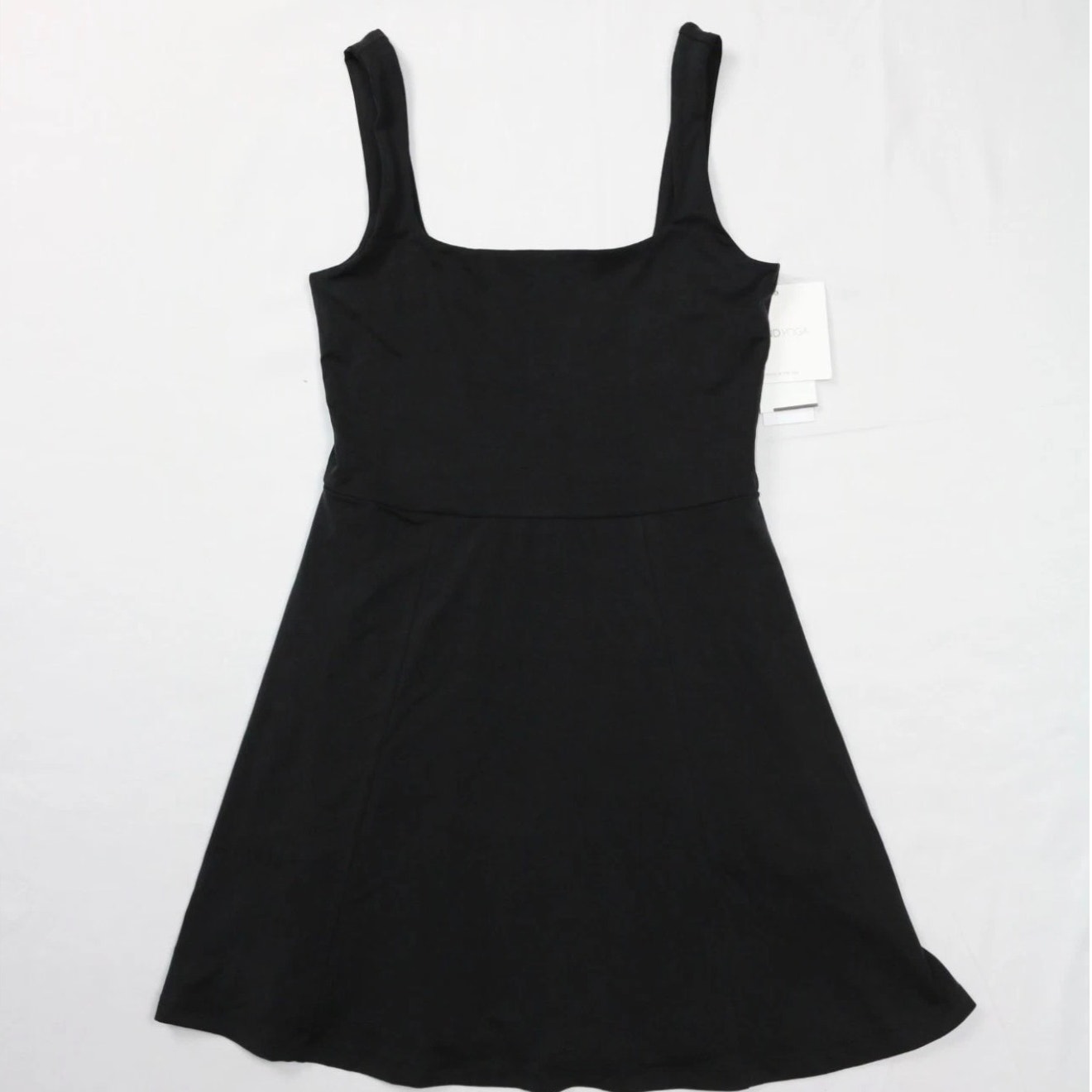 Beyond Yoga Charmed Fit &amp; Flare Mini Dress – Women’s Size Medium – Black