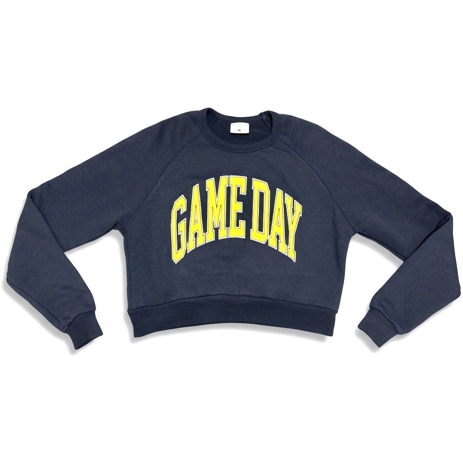 Game Day Crop Sweatshirt – Cozy Team Spirit Top, Trendy Sports Fan Apparel, Small