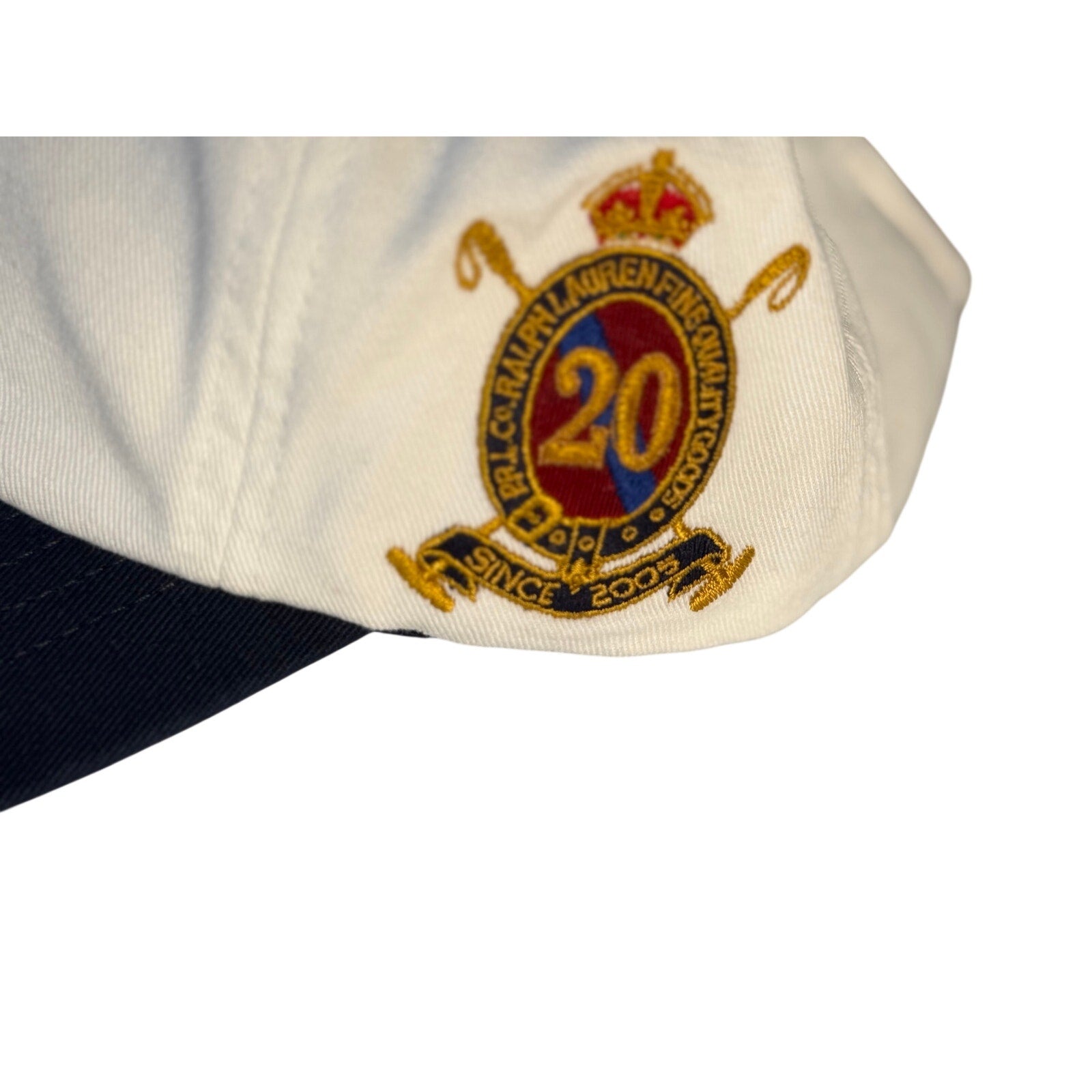 Polo Ralph Lauren 20th Anniversary Big Pony Baseball Cap Hat White Adjustable NWT