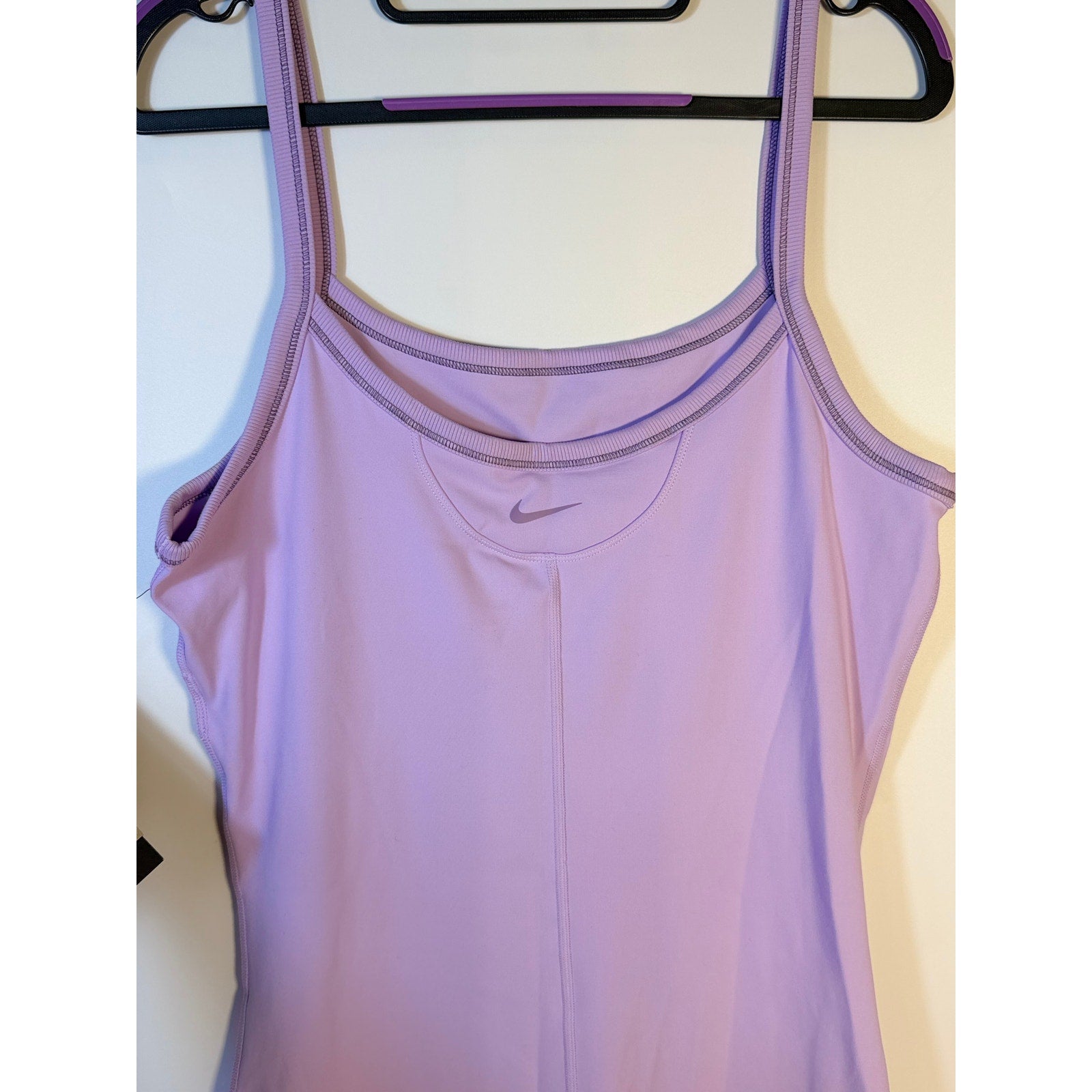 Nike One Dri-FIT Training Romper Bodysuit Lavender Women's Large NWT