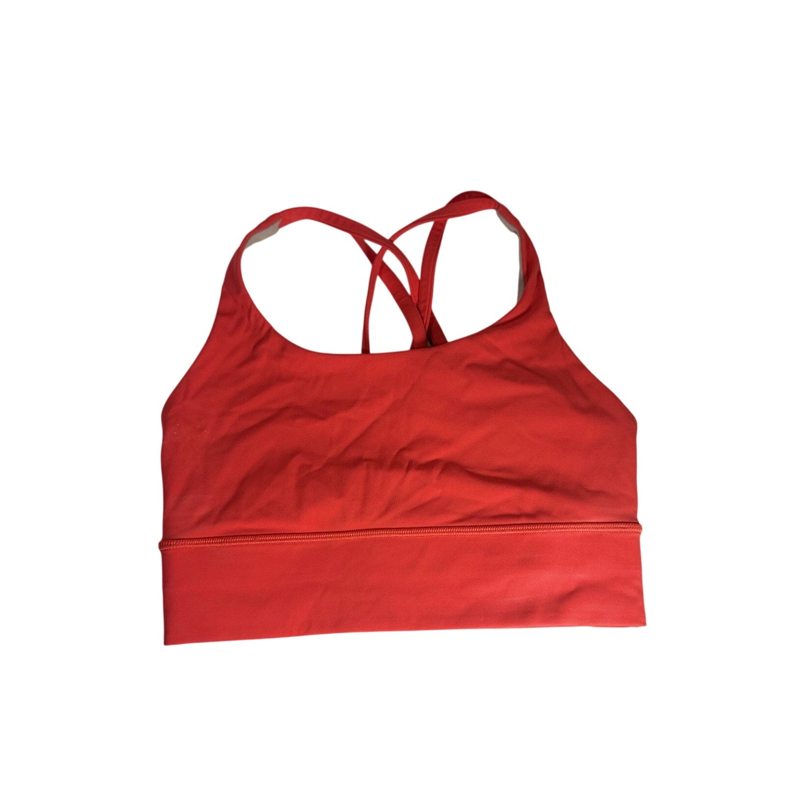 Lululemon Women’s Strappy Longline Sports Bra Coral Red Size 4