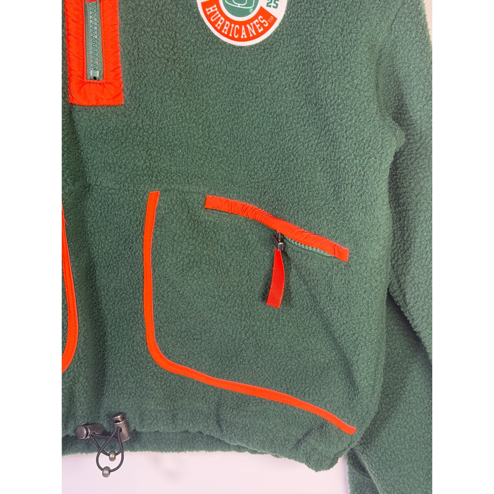 WEAR by Erin Andrews Women’s Miami Hurricanes Quarter-Zip Fleece Green Size S