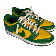 Nike Dunk Low Brazil Green Yellow Leather Sneakers Men's US 11