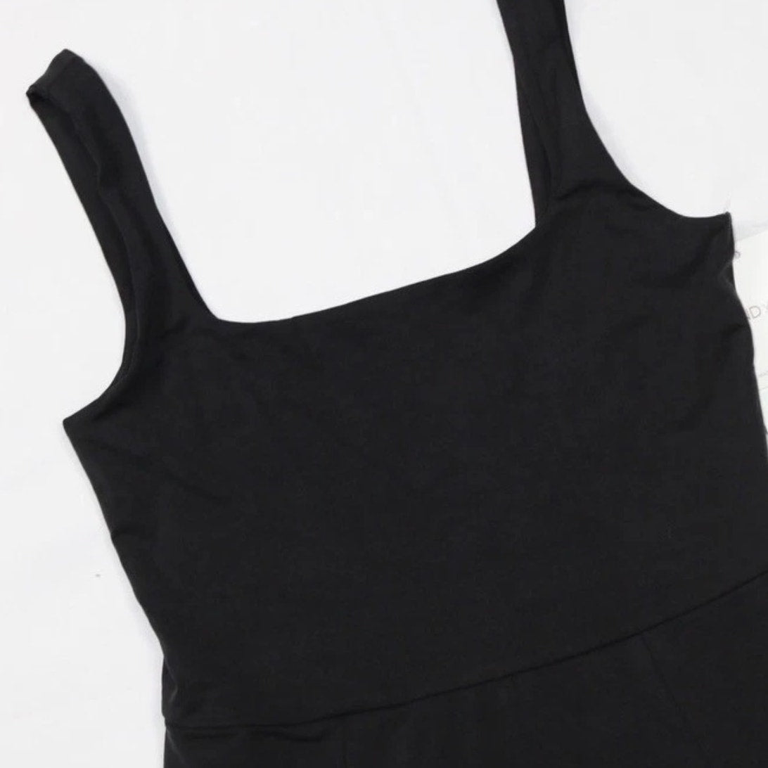 Beyond Yoga Charmed Fit &amp; Flare Mini Dress – Women’s Size Medium – Black