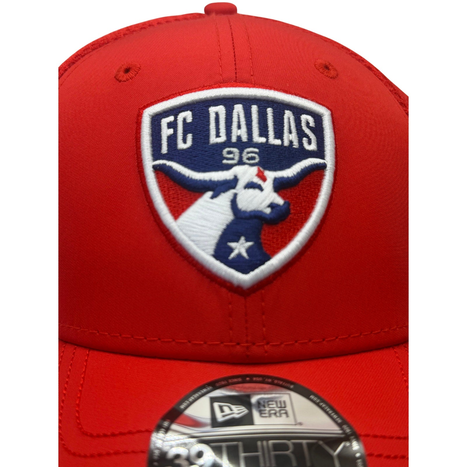 New Era FC Dallas 39THIRTY Stretch Fit Hat Red Medium-Large MLS