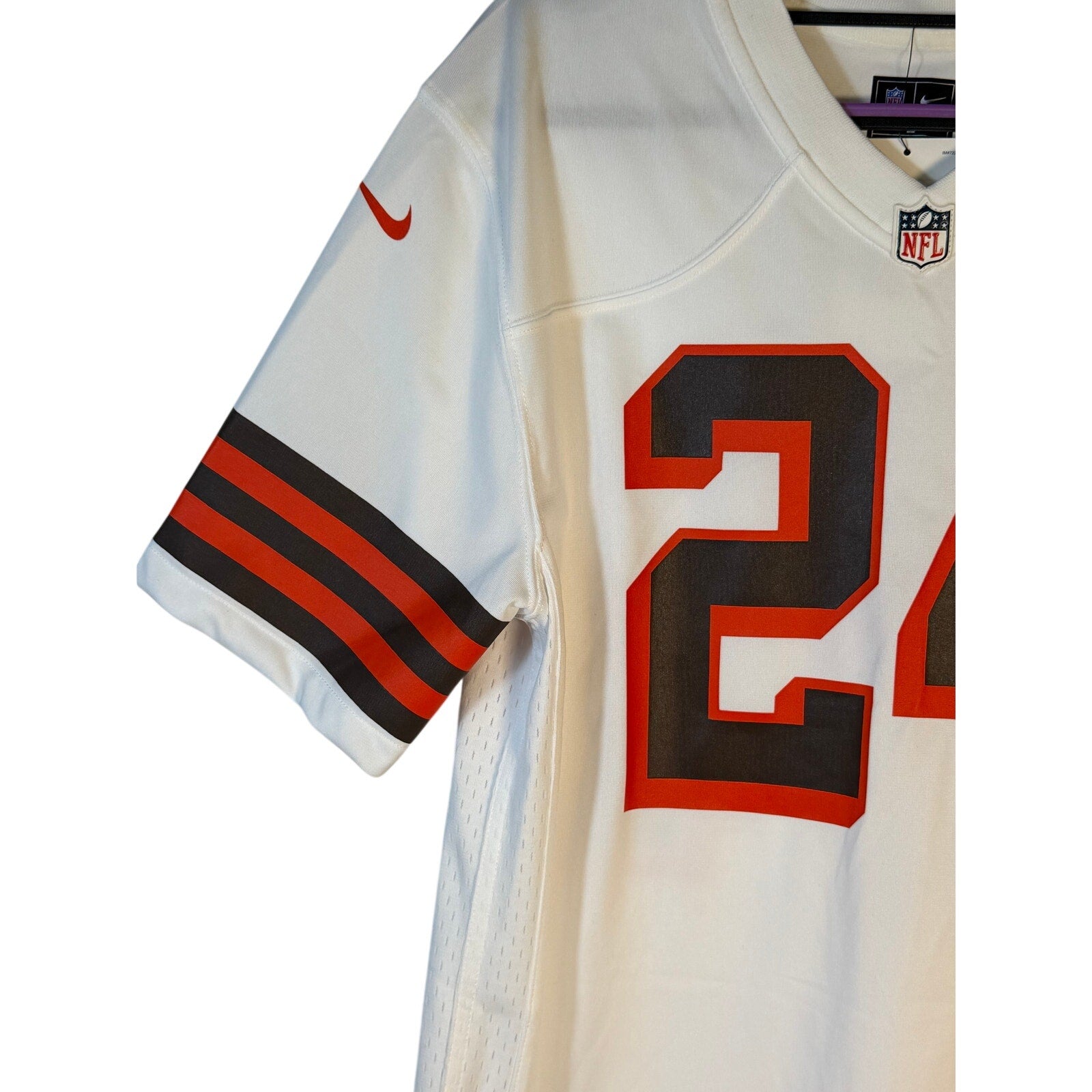 Nike Cleveland Browns #24 NFL White Game Jersey Youth L 14-16 NWT