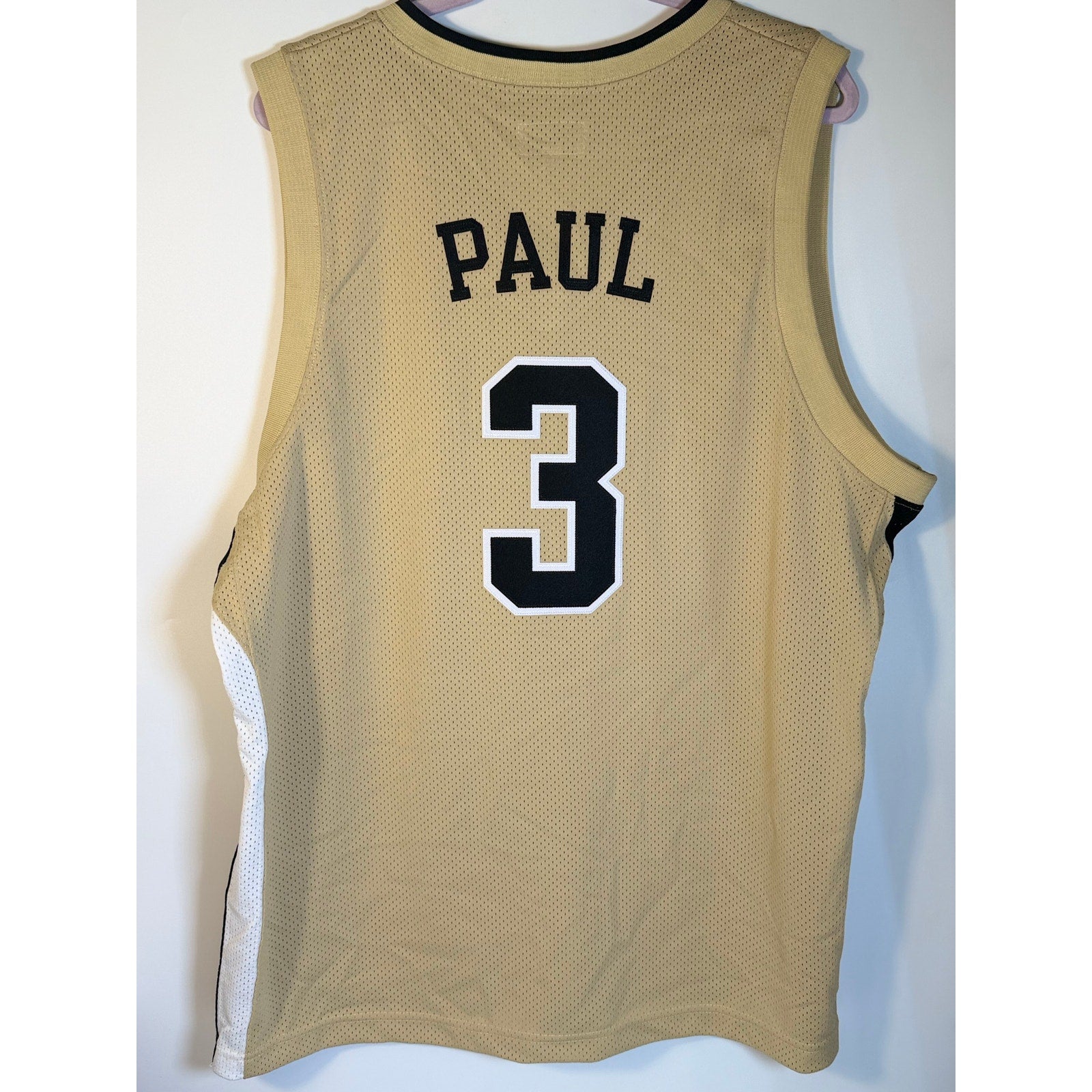 Retro Brand Wake Forest #3 Basketball Jersey Vegas Gold Men's 2XL NWT