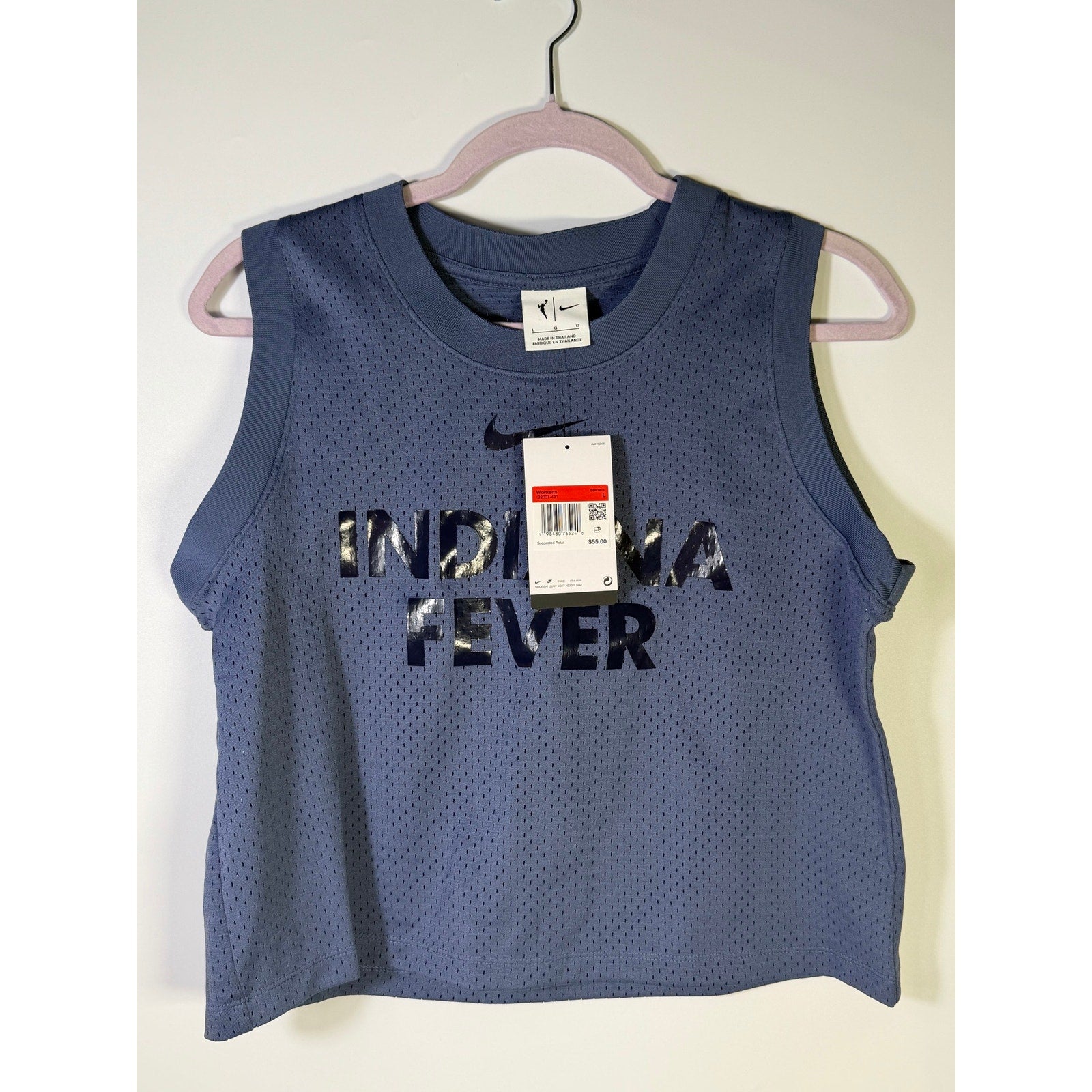 Nike WNBA Indiana Fever Women’s Mesh Basketball Tank Top Blue Size L NWT