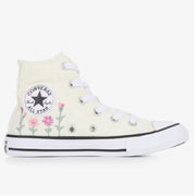 Converse Chuck Taylor All Star Hi Kids Youth 2 Cream Floral High-Top Sneakers