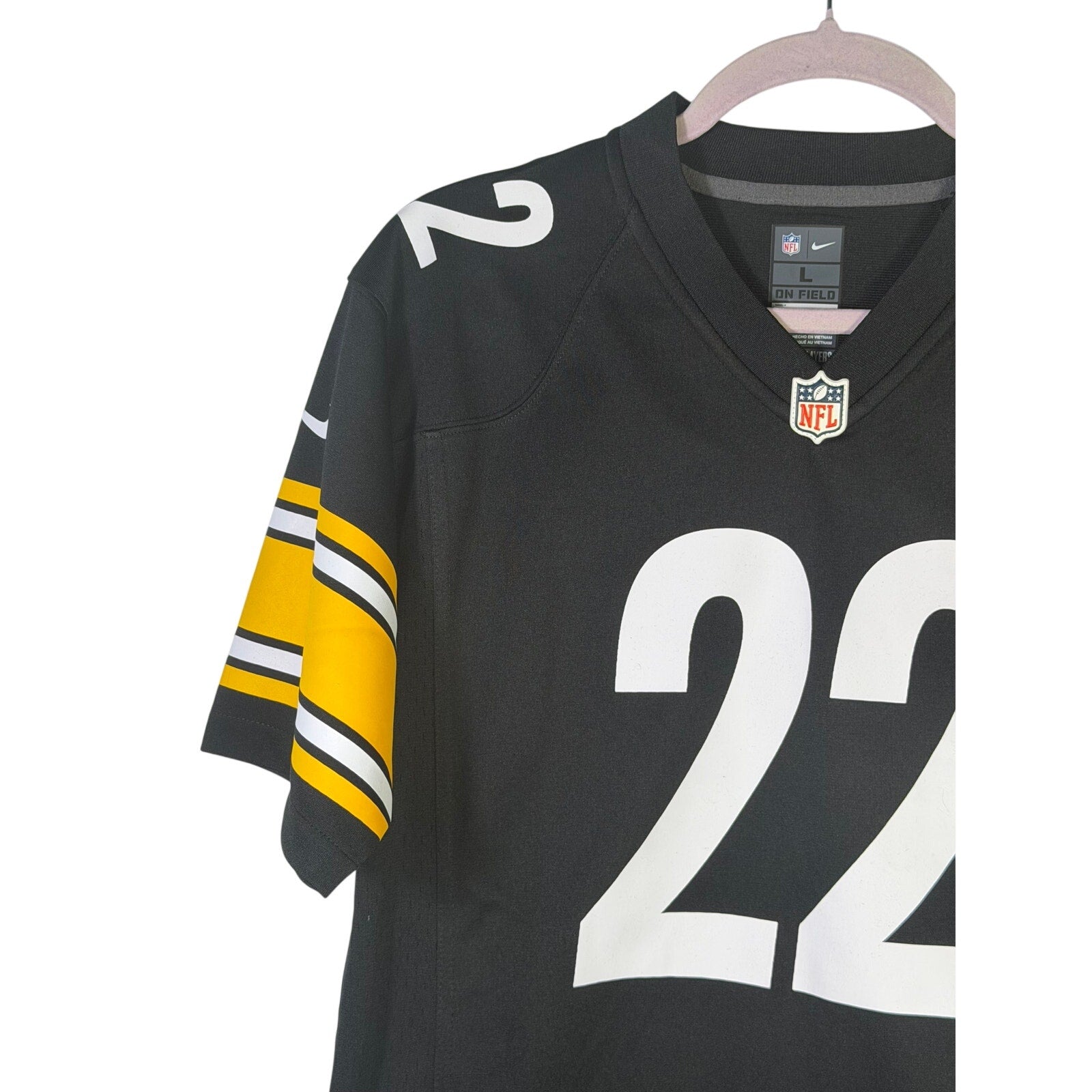 Nike Pittsburgh Steelers #22 Youth NFL On Field Game Jersey Black Size L (14/16)