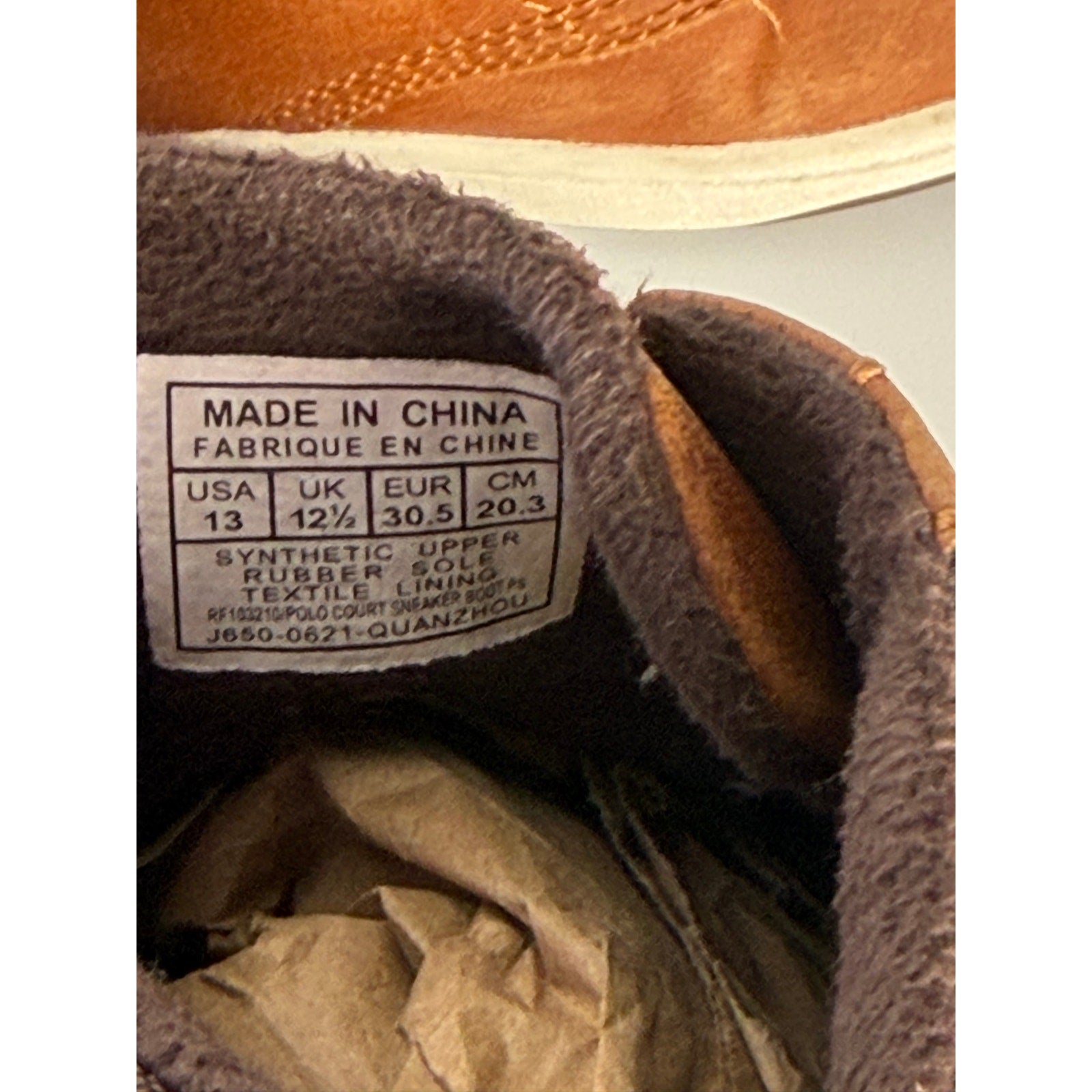 Polo Ralph Lauren Kids Mid-Top Sneakers Brown US 13C Hook & Loop – Pre-Owned