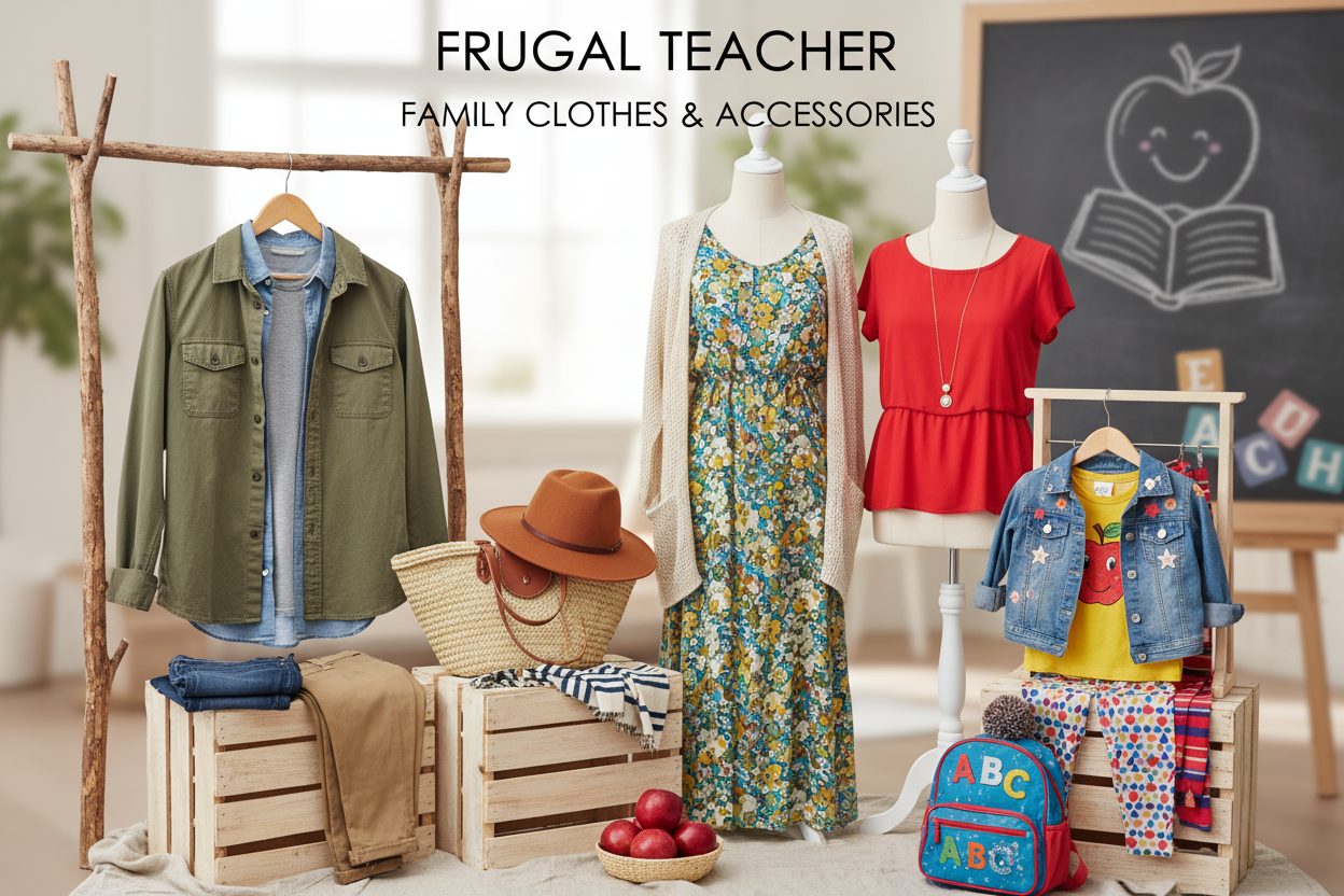 The frugal teacher clothing and accessories for men women children